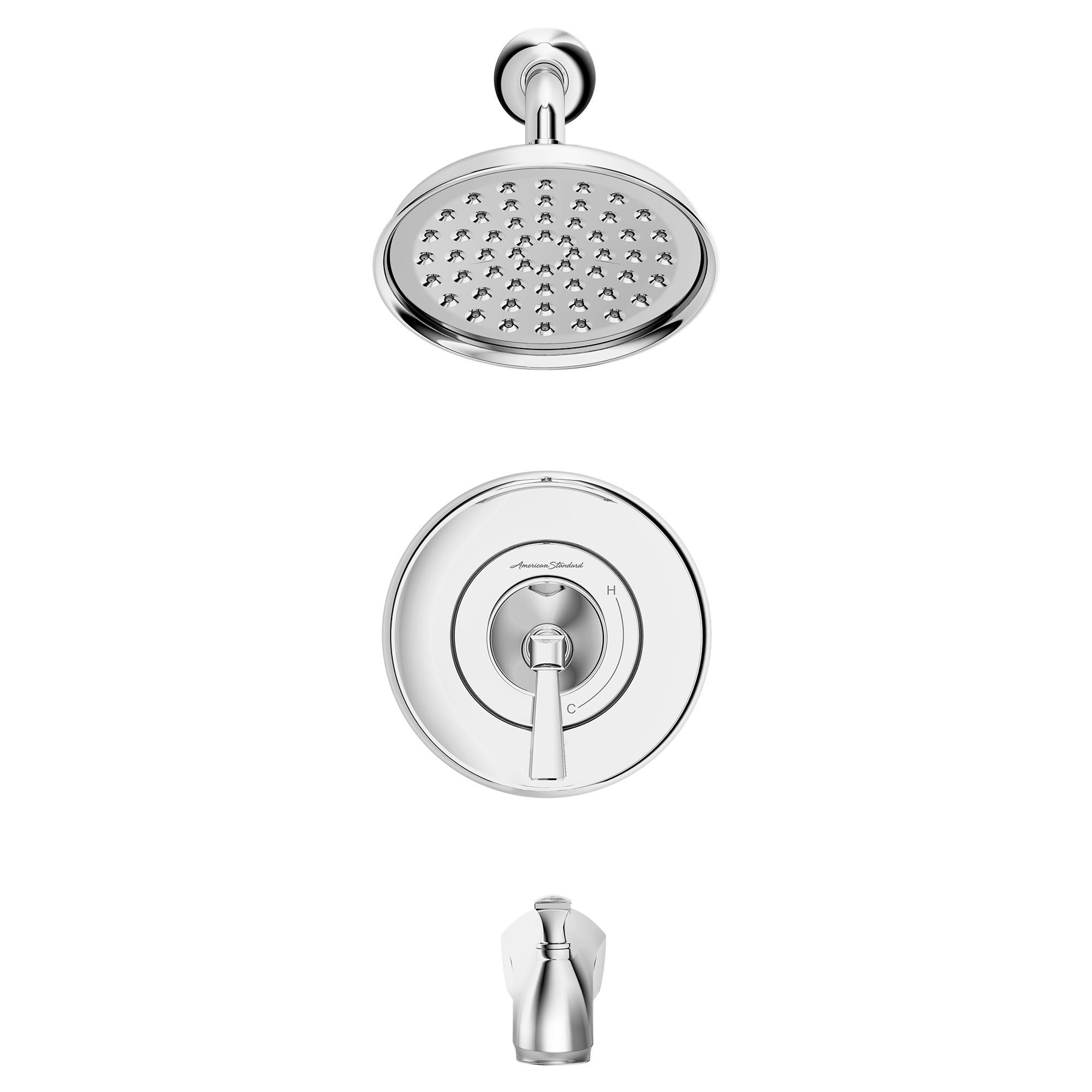 Glenmere™ 1.8 gpm/6.8 L/min Tub and Shower Trim Kit With Water-Saving Showerhead, Double Ceramic Pressure Balance Cartridge With Lever Handle